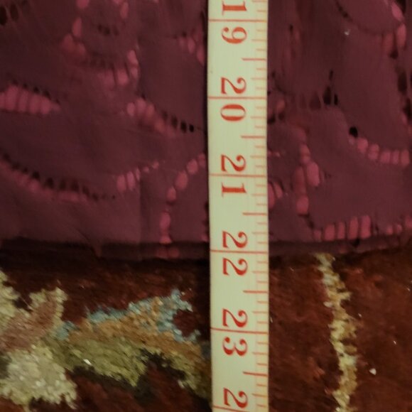 CAbi Womens Frolic Plumberry 3 Button Blazer - Lace Overlay - Picture 9 of 9